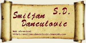 Smiljan Dančulović vizit kartica